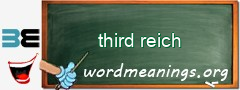 WordMeaning blackboard for third reich